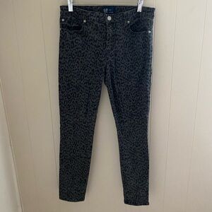 Gap leopard skinny pants